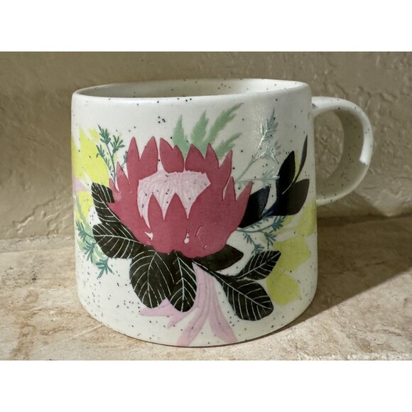 STARBUCKS tapered speckled pink flower floral 2022 coffee cup mug - Picture 1 of 6